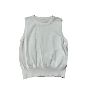 Cider White Sleeveless Sweater‎ Vest XL Extra Large Cropped
